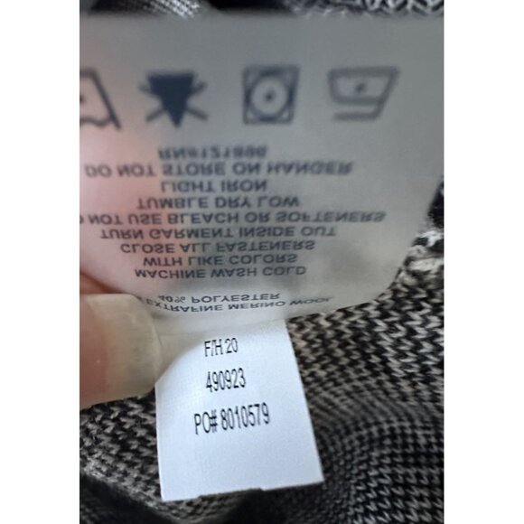 Title Nine Turtleneck Sweater Sz M Merino Wool Blend Pullover Herringbone Black - Picture 6 of 7